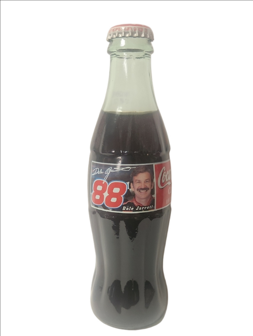 Coca-Cola Bottle with Red and Black Racing Label